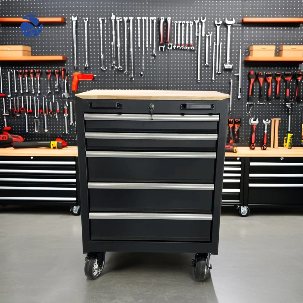 High cost performance black metal tool chest cabinet tool cabinet stainless steel rolling tool cabinets for storage