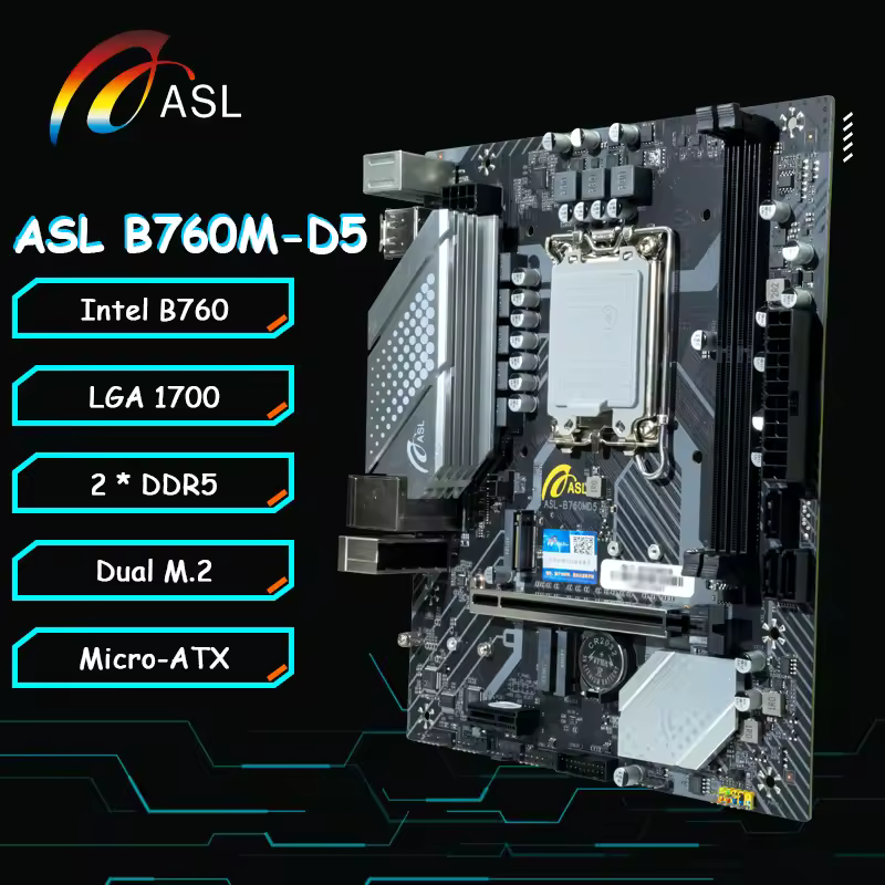 ASL B760M 마이크로 ATX LGA 1700 메인보드