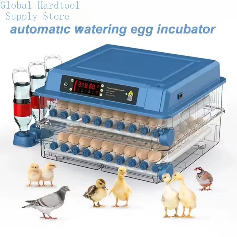 Intelligent Electric Incubator with Double Power Automatic Egg-Turning for Chicken Duck Goose Pigeon Peacock & Parrot Hatching