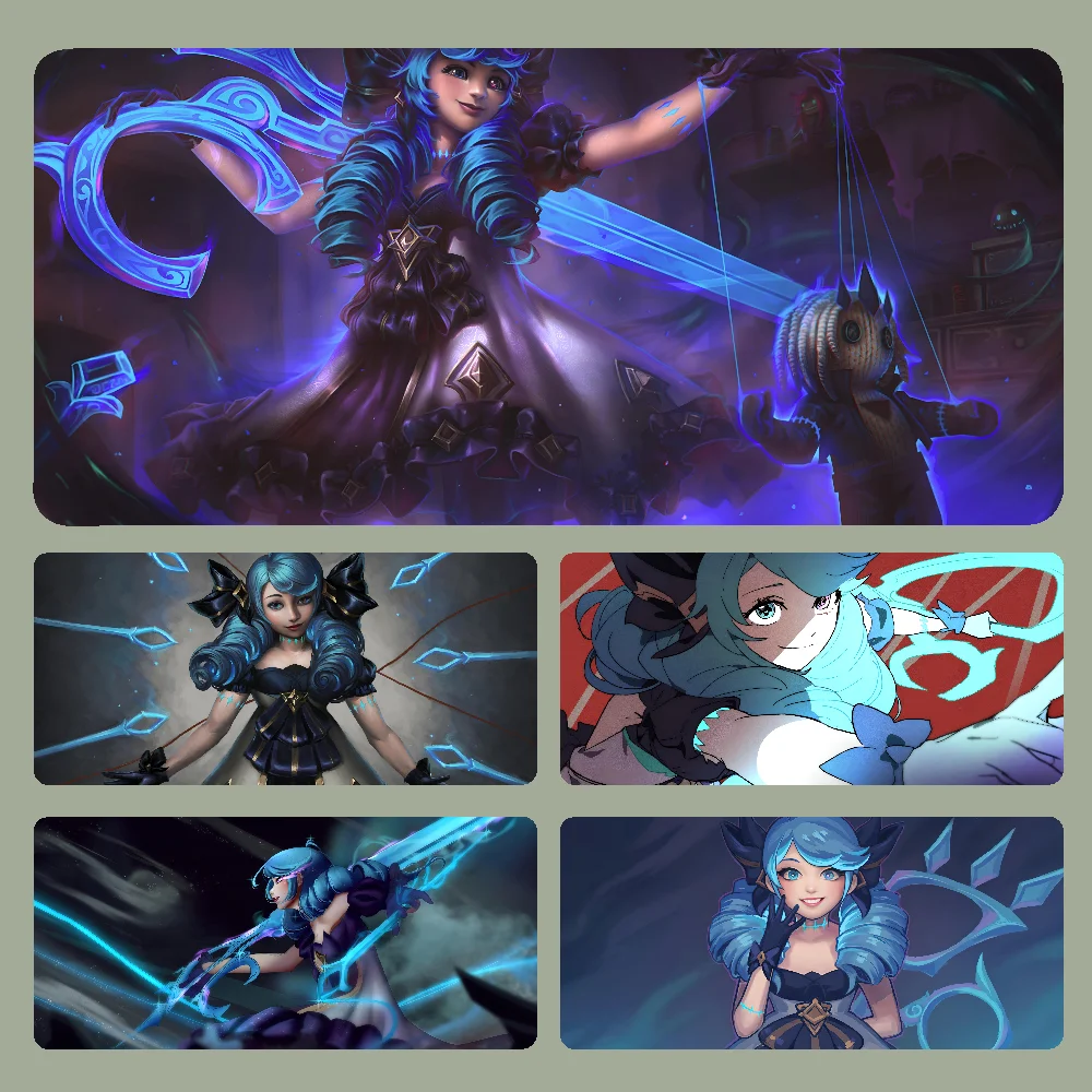 

League Of Legends Gwen Mousepad Large Computer Gaming Accessories MousePads Desk Mats Anti-slip Laptop Soft Mouse Pad