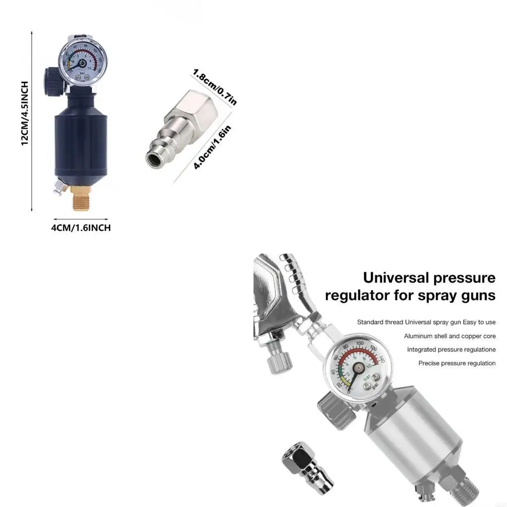 

203C Sprays Guns Regulator And Air Filter Air Regulator Filter Tool Metal Sprays Guns Pressure Regulator Gauge Hand Tool
