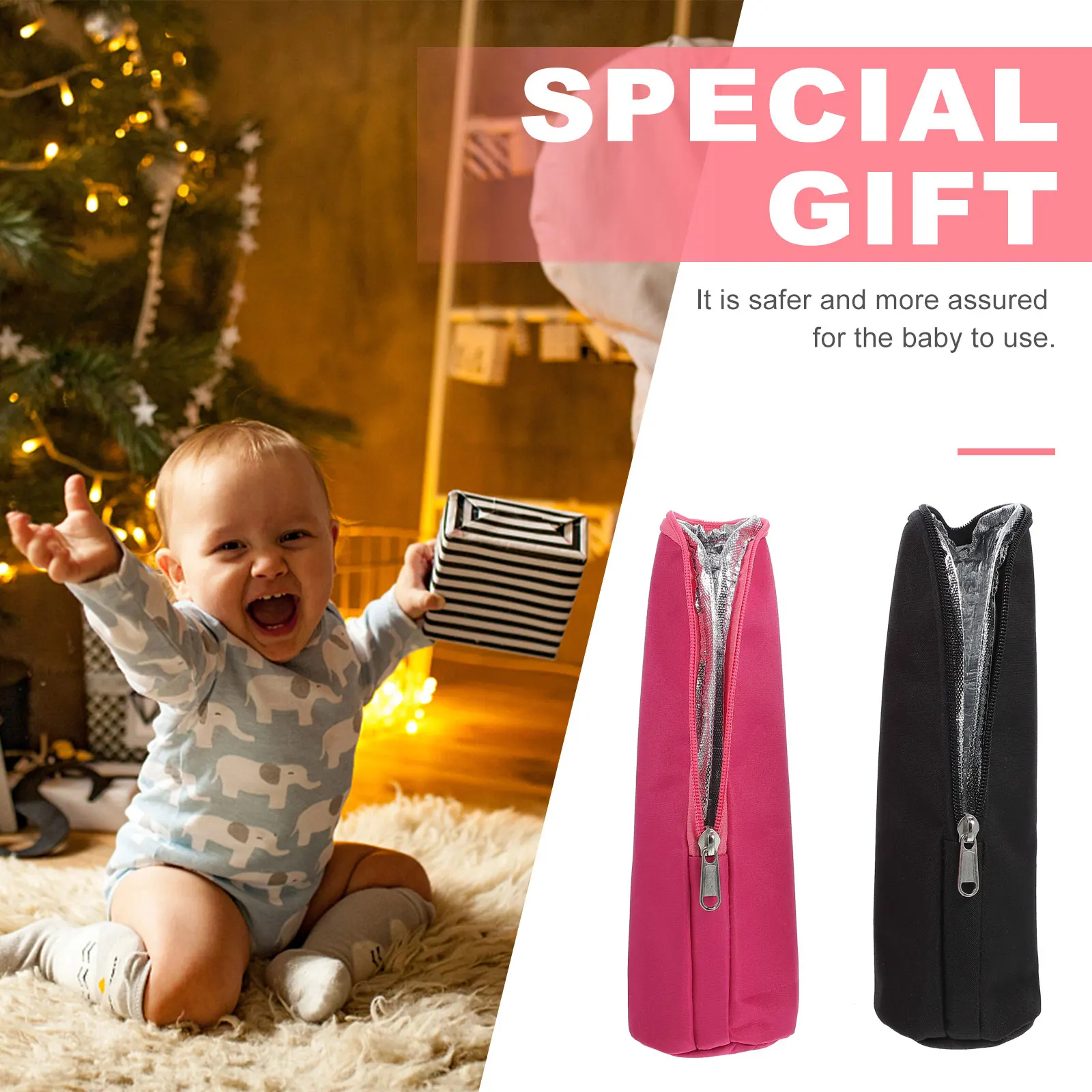 2 pezzi di copertura per bambini protezione per il latte materiale di stoffa bottiglia forniture per la scuola materna manica impermeabile forniture per la scuola materna manica per bottiglia