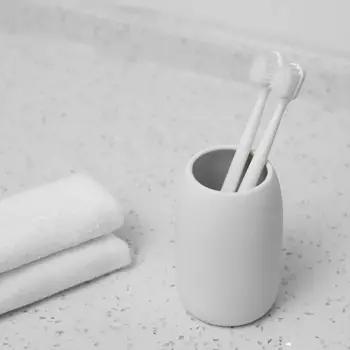 陶瓷三件式浴室配件套裝,包括皂液器、漱口杯和收納托盤,現代浴室收納套裝 10 最佳銷售 浴室配件套裝 - №2