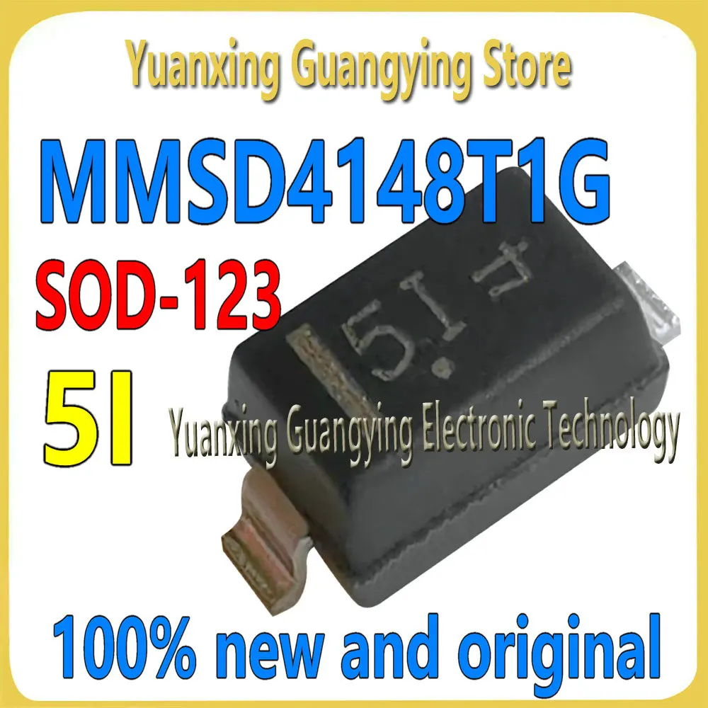 (100 Pieces) MMSD4148T1G MMSD4148 Marking: 5I 51 SOD-123 100V 200mA Switching Diode 100% Brand New