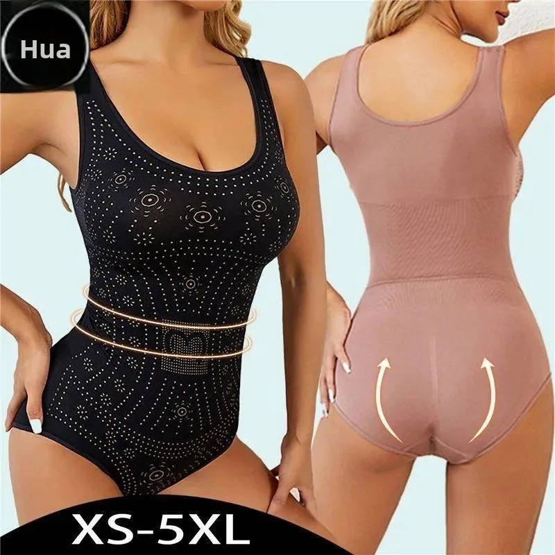

Sl Printed plus Size Bodysuit aper Women's Long Sve Slimming Underwear Belly Control High Waist apewear