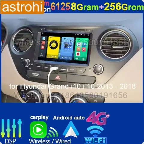 For Hyundai Grand i10 i 10 2013 2014 2015 2016 2017 2018 Auto Multimidia Video Player Head Unit button Car Radio Android Carplay