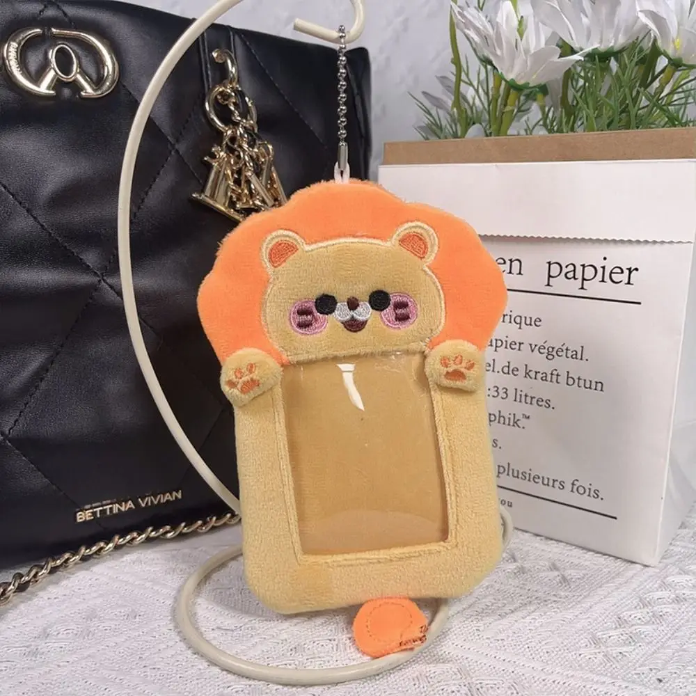 Protable Capybara Plush Photocard Holder Soft INS Bus Card Holder Animal Korean Style ID Card Cover School