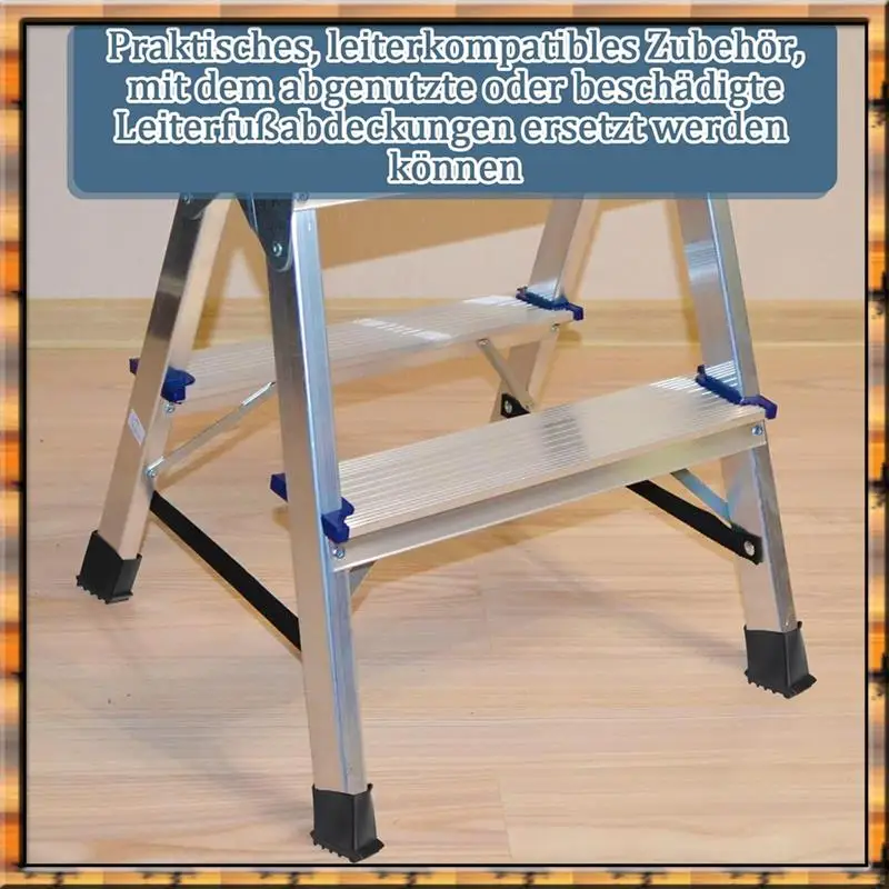 2025 Trend4 Pcs Household Ladder Foot Cover Rubber Ladder Feet Chairs Telescoping Extension Pads For Step Ladders