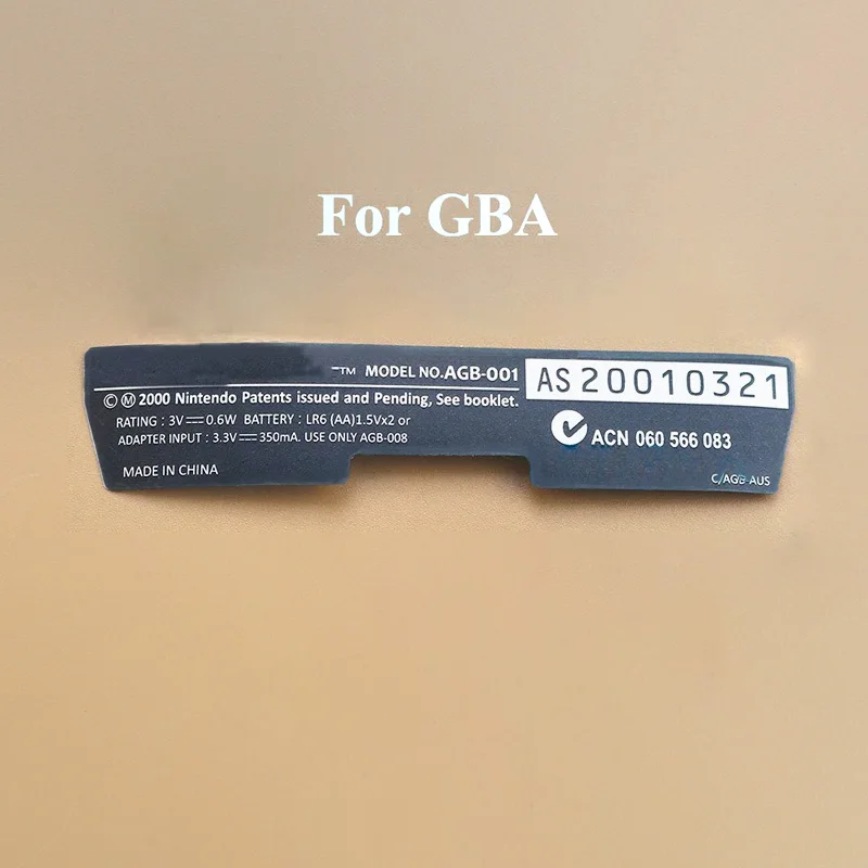 1PC Number Lable Sticker For New 3DS XL LL NDSi XL NDSL Shell Back Sticker For Nintend NDS SENS Wii Game Console For iQUE GBA SP