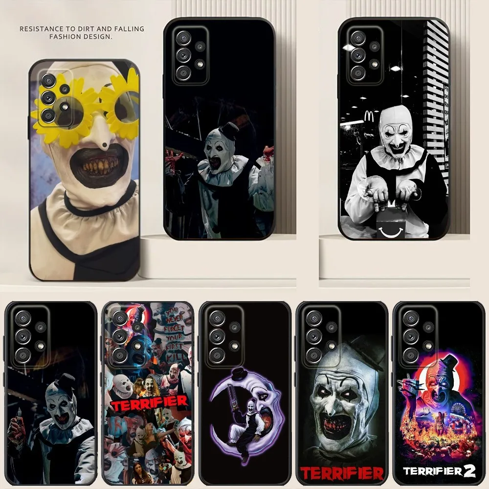 Horror Movie T-Terrifier Phone Case For Samsung S24,S21,S22,S23,S30,Ultra,S20,Plus,Note,10,9,5G Black soft silicone case