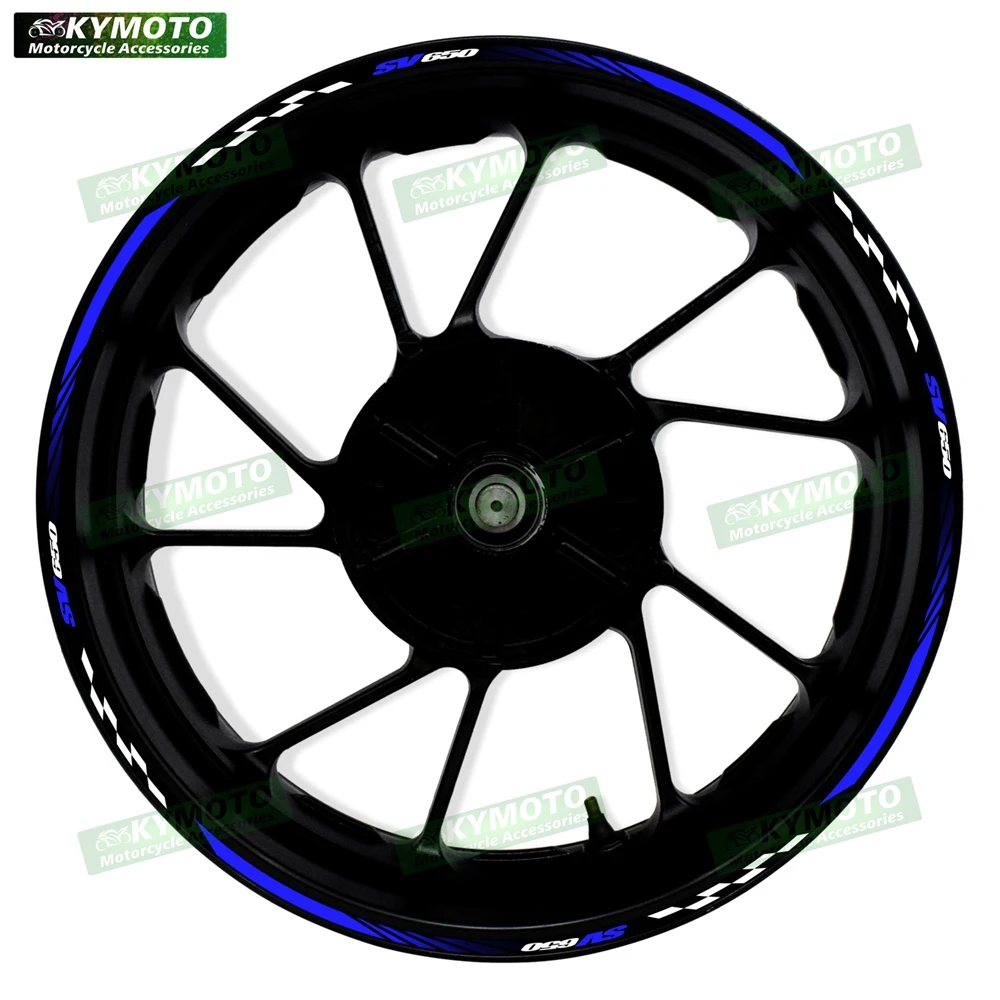 

Stickers for Suzuki SV650 motorcycle 17 inch front and rear cover scratch decal wheel modified waterproof reflective rims #3