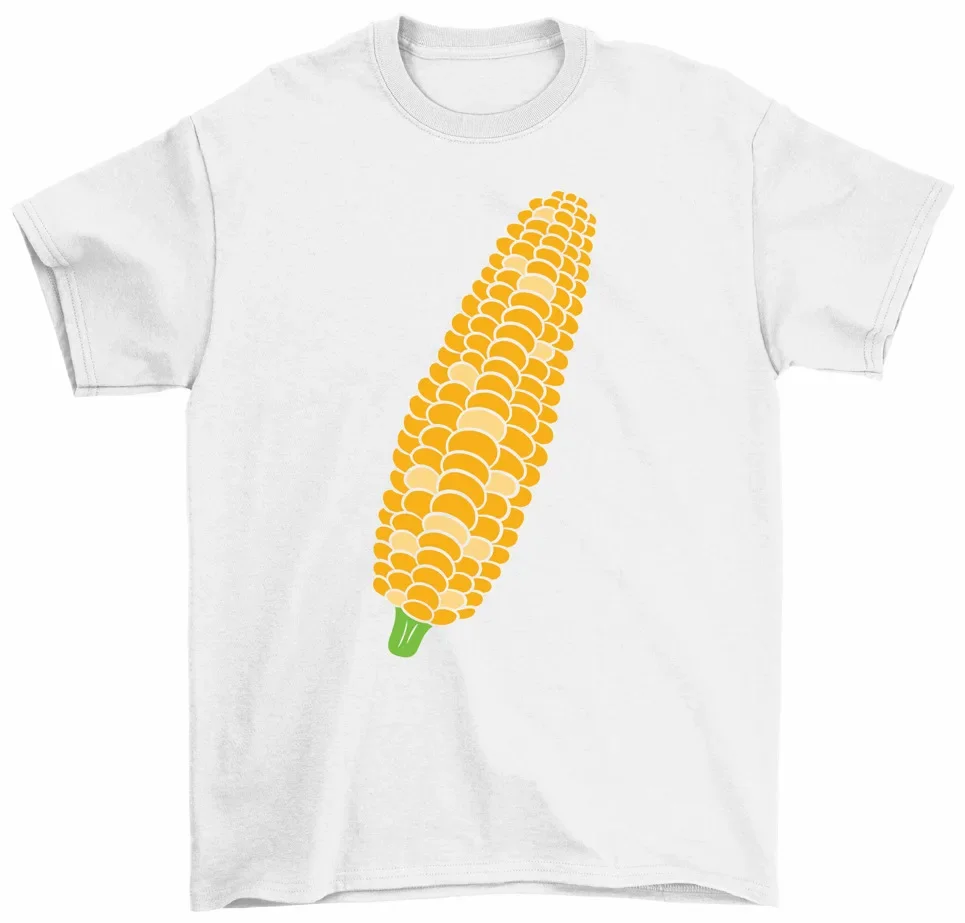 Corn On The Cob T-Shirt  Lovers Vegetable Food Tee ShirtY2K Summer Short Sleeves