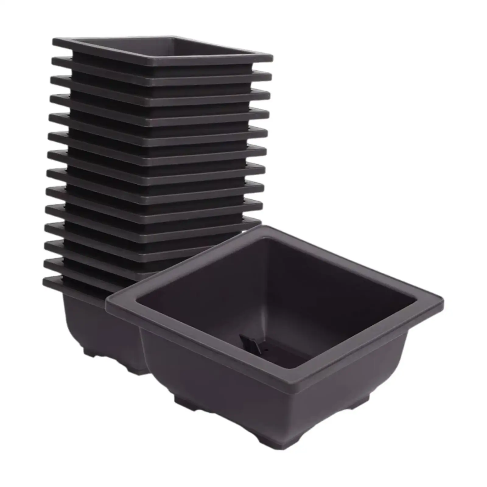 15Pcs Flower Pots Flowerpots Square Planting Gardening Simple Containers for