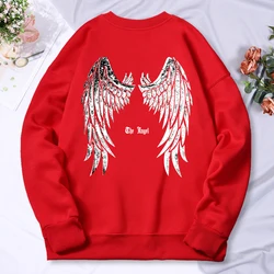 The Angel'S Wings Printing Print Hoodie Men Women Fashion Fleece Warm Casual Clothes Comfortable Autumn Sweatshirt Hoody Coupl