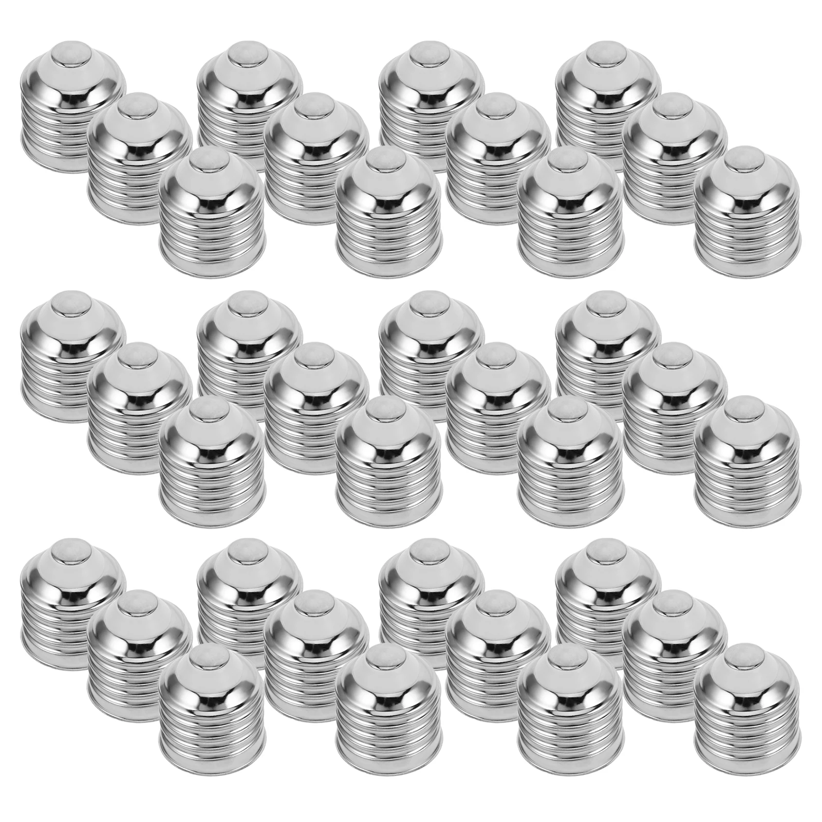 

50pcs E26 Lamp Aluminum Nickel-Plated Light Holder Screw For Led Bulb Durable Easy Installation Home Commercial Use Fixture