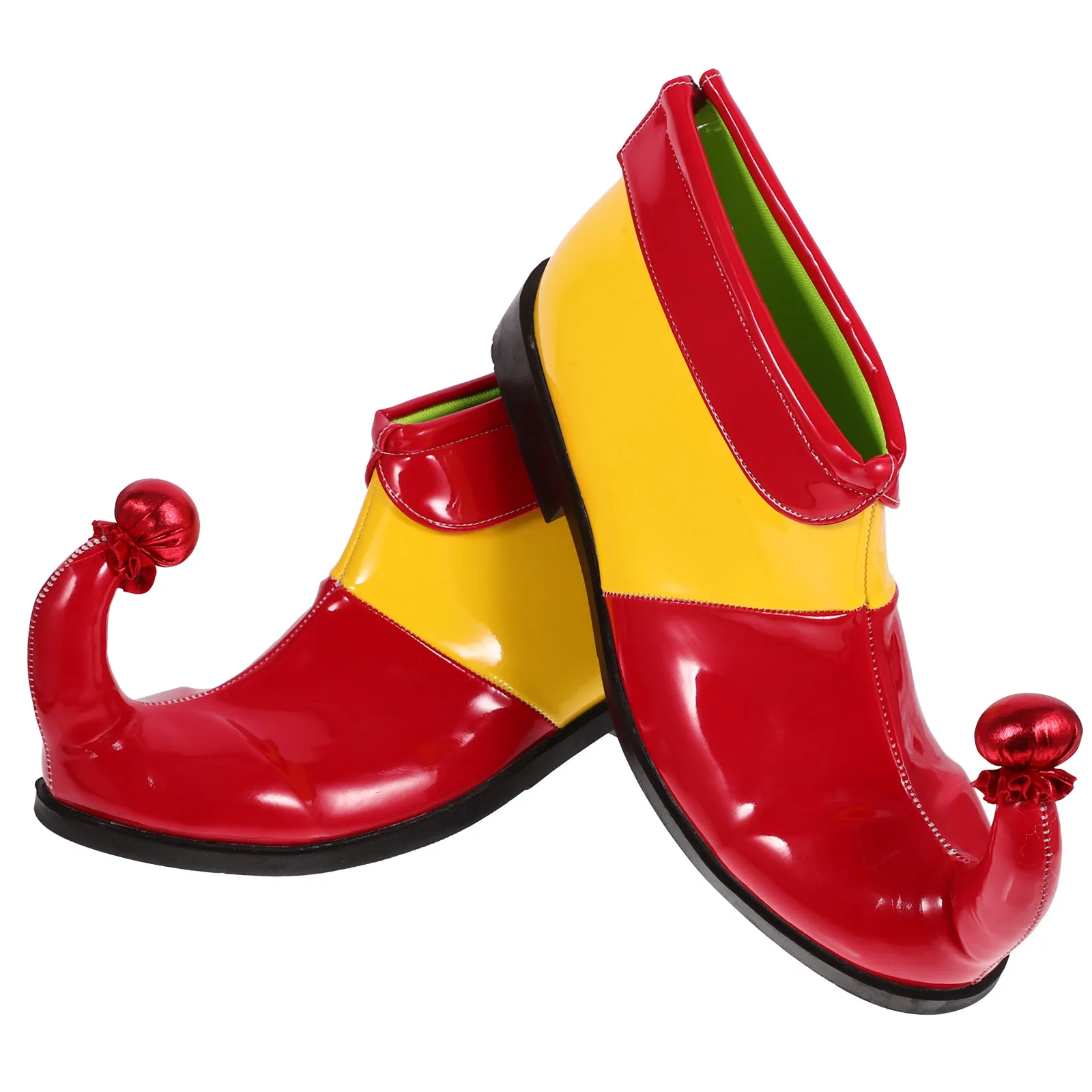 

Horn Material Bright Clown Shoe Color Shoe For Clown Pu Shoes Carnival Halloween Cosplay Party Props footwear