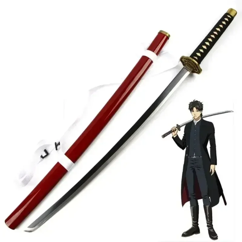 100 centimetri Argento Anima Gintama Hijikata Toushirou Spada di Legno Modello Anime Puntelli Cosplay Costume Fancy Dress Party Stage Prop