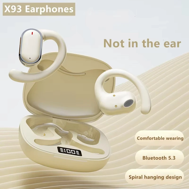 Hanging Wireless Bluetooth Earphones with Noise Reduction, Open Design, No in Ear, High Sound Quality and Long Battery Life