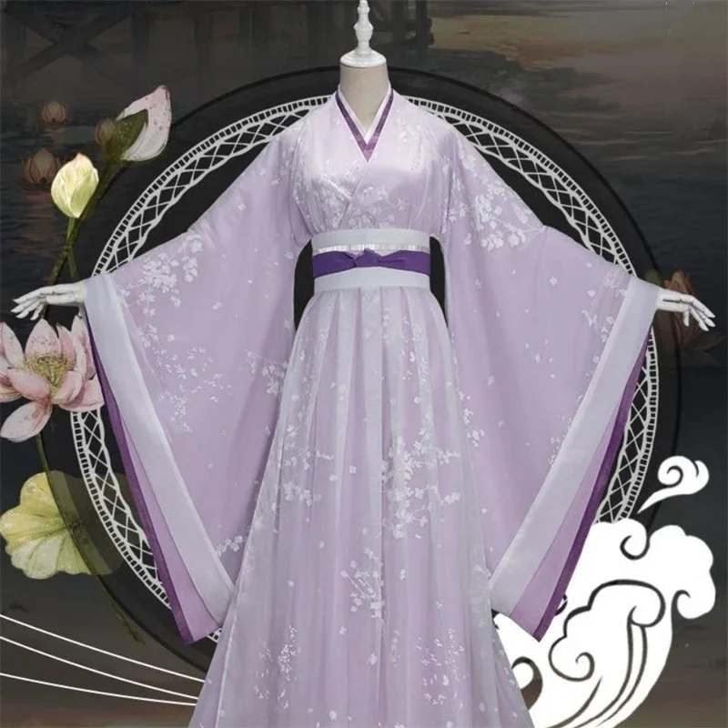 Jiang YanLi Cosplay Hanfu Tang Dynasty High Waist Ruqun Cute Lolita Female Mo Dao Zu Shi Anime The Founder Of Diabolism