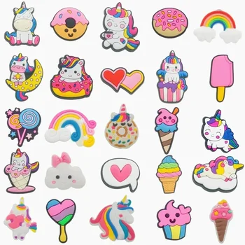 大量獨角獸鞋飾掛件,適用於木屐、泡泡拖鞋、涼鞋,PVC材質,聖誕生日禮物佳選 8 最佳銷售 洞洞鞋的鞋帶 - №5