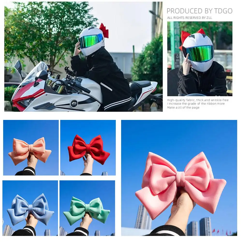 Motorcycle Helmet Cute Decorative Bow Motorcycle Helmet Helmet Ornament Accessories V1r1