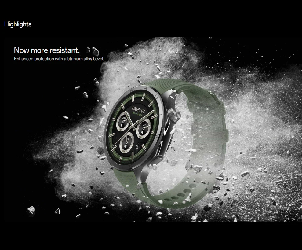 Image 4: Version Globale OnePlus Watch 3 46mm Montre Connectée Écran AMOLED LTPO 1,50 pouces Processeur Snapdragon W5 GPS Double Bande Wear OS