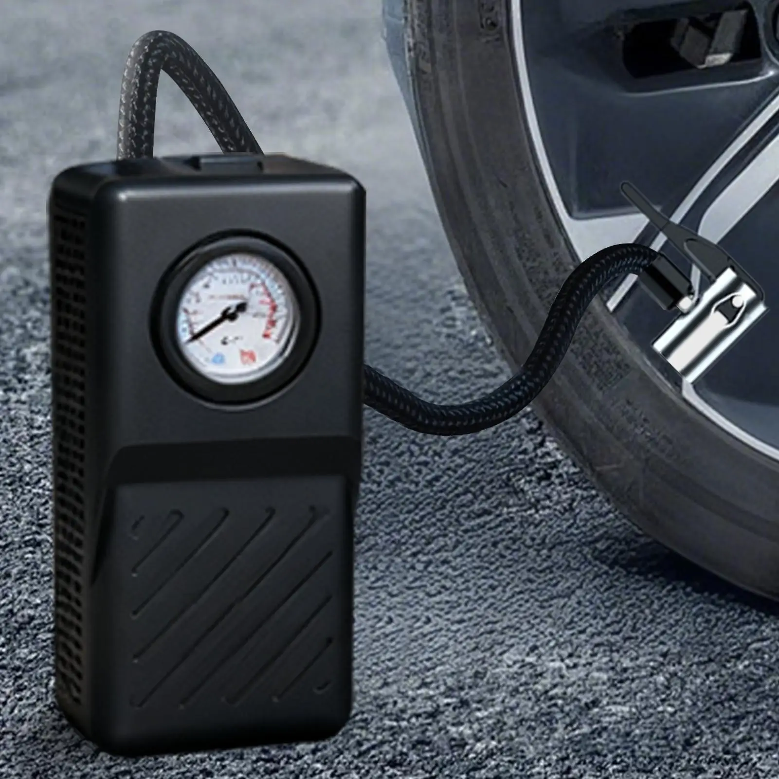Car Tire Inflator Rechargeable Cordless With Pressure Gauge Tire Inflator Portable Air Compressor For Motorcycle Electric