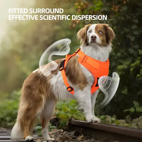 No Pull Dog Harness Pet Reflective Nylon Adjustable Medium Large Naughty Dog Vest Safety Vehicular Lead Walking Running