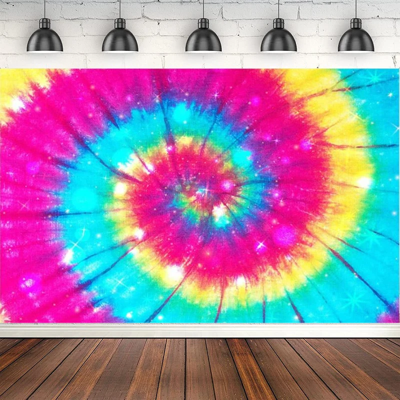 Colorful Rainbow Photography Backdrop For Love Wins Pride Party Background Poster Spiral Tie Dye Decor Portrait Banner