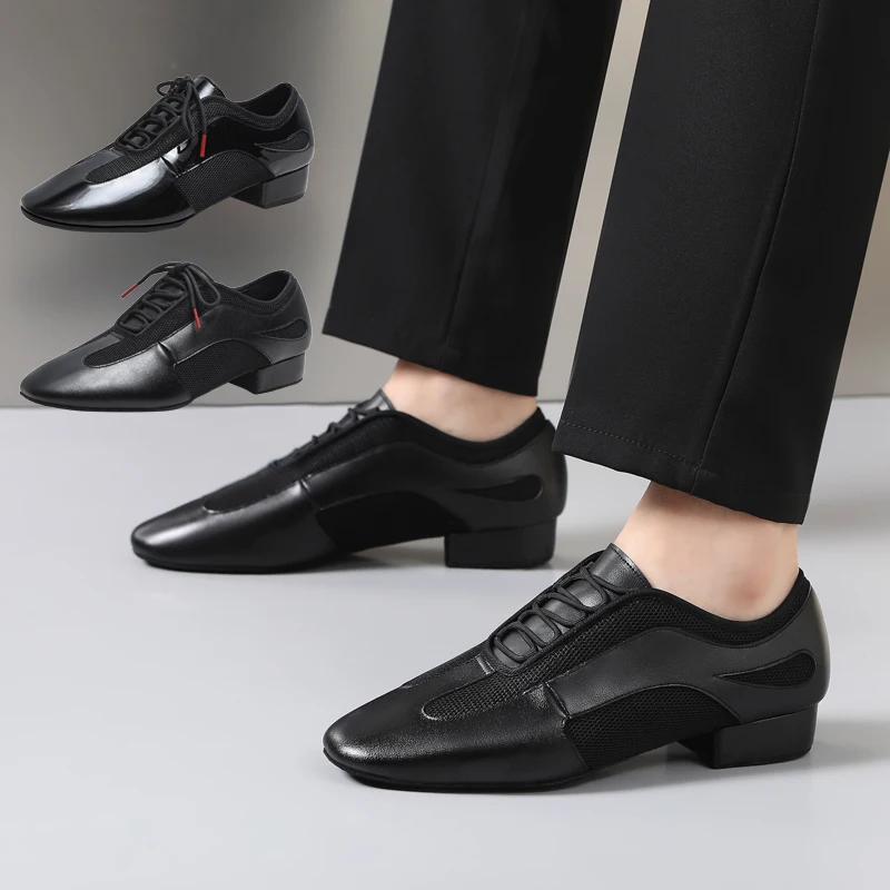 Latin Dansschoenen Volwassen Mannen Vrouwen Huidskleur Lakleer Professionele Zachte Lerarenschoenen Square Dansschoenen Ballroom Big Size