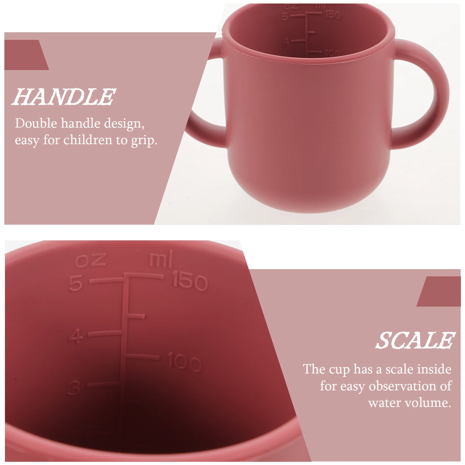 

Baby Trainer Cup Toddler Silicone Training Cup for Boys Girls Easy to Hold Drinkware for Toddler Independent Use