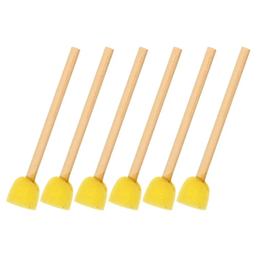 

6 Pcs PAINTING BRUSH Sponge Round Brushes Face Sponges Applicator Craft for Polishing