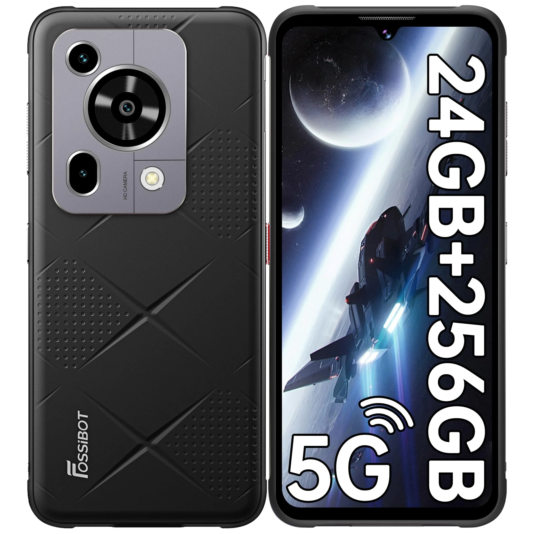 FOSSiBOT F112 Pro Rugged Smartphones 5G, Mobile Phones 2025 with 24GB RAM+256GB ROM, 6.88