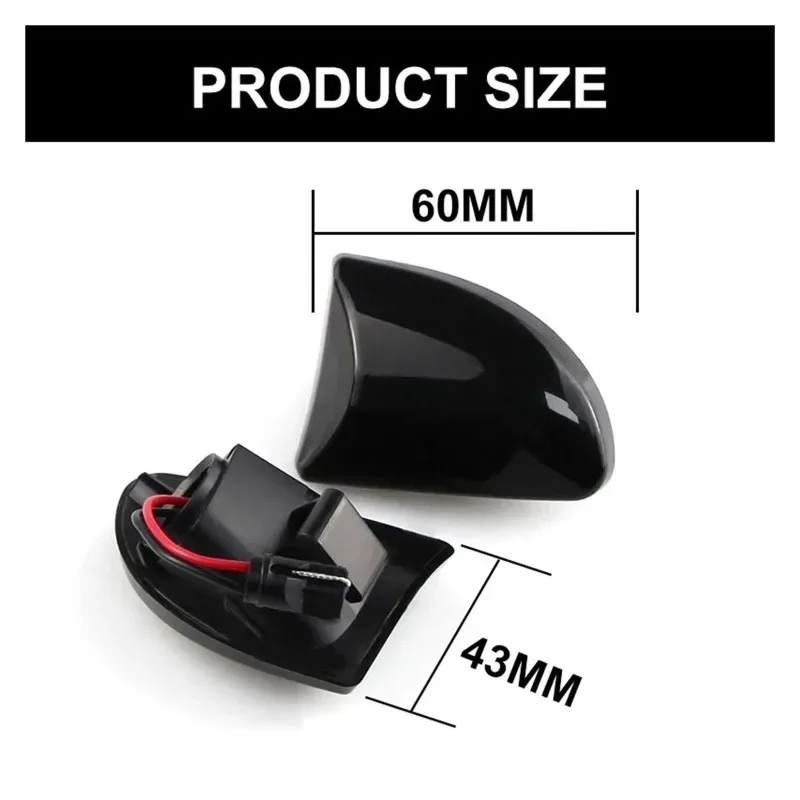 ل 451 MK1 و MKII 07-15 2 قطعة الدخان الديناميكي واضح عدسة OEM الحاجز الجانب ماركر مصباح بدوره مصباح إشارة #5