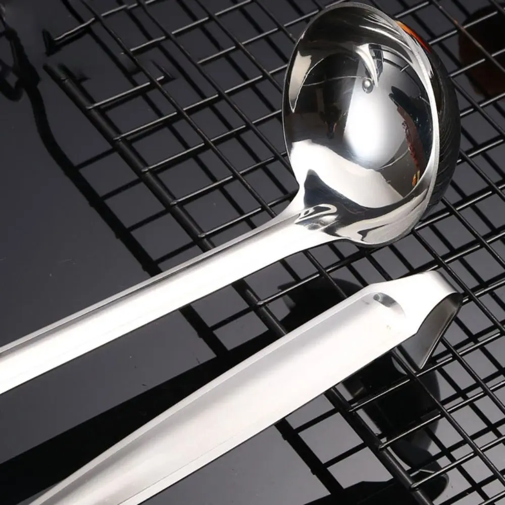 

Kitchen Utensils Hook Long Handle Soup Ladle Stainless Steel Thickened Slotted Spoon Rust-proof Colander Hotpot