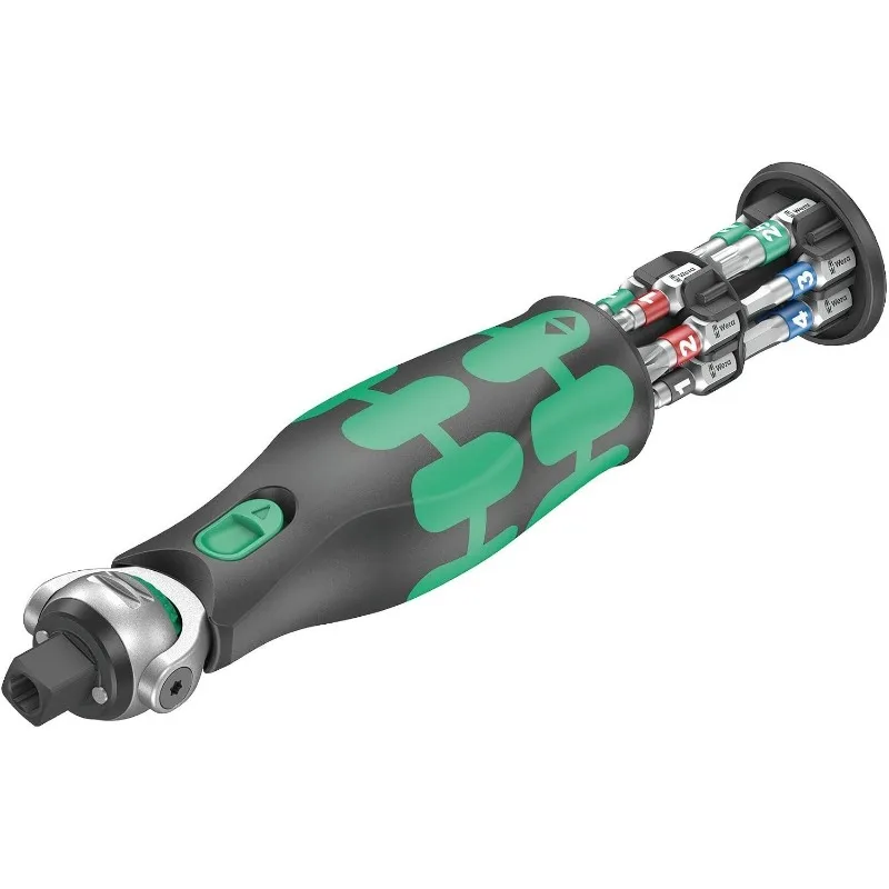 

05004282001 8009 Zyklop Pocket Set Imperial 1, Ratchet Set, 13 Pieces, Black Green