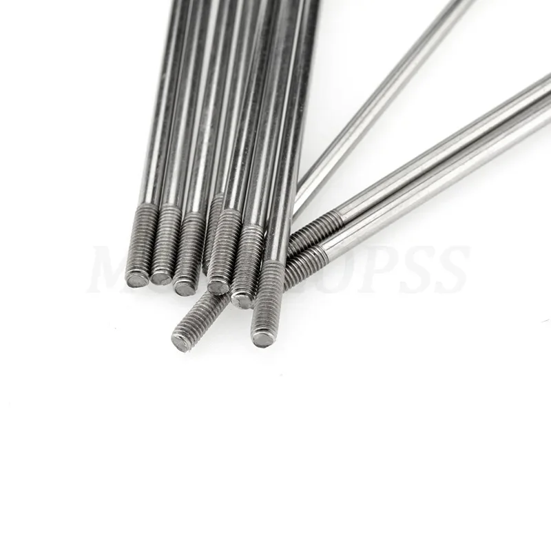 10pcs Stainless Steel Both End Thread Push Rods M3 Multi Length Connecting Rod for Rc Boat Model Plane Cars