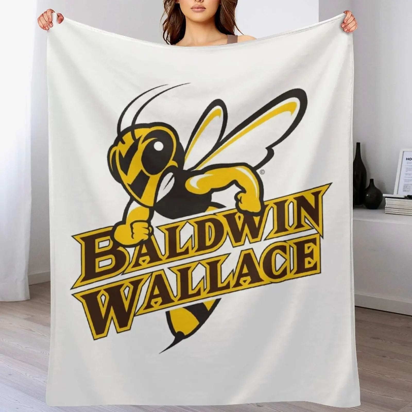 New Baldwin Wallace University yellowjackets Throw Blanket Blankets Sofas Of Decoration Comforter Bed linens Baby Blankets