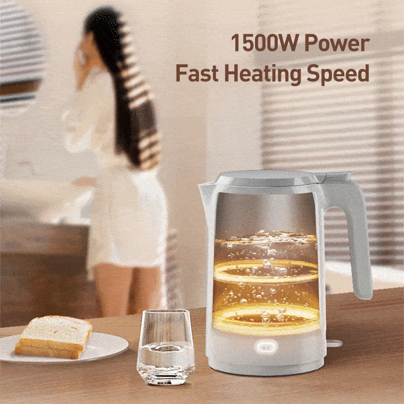 Philips waterkoker PHPHD9366 roestvrijstalen waterkoker anti-verbranding isolatie, snel kokend in 6 minuten