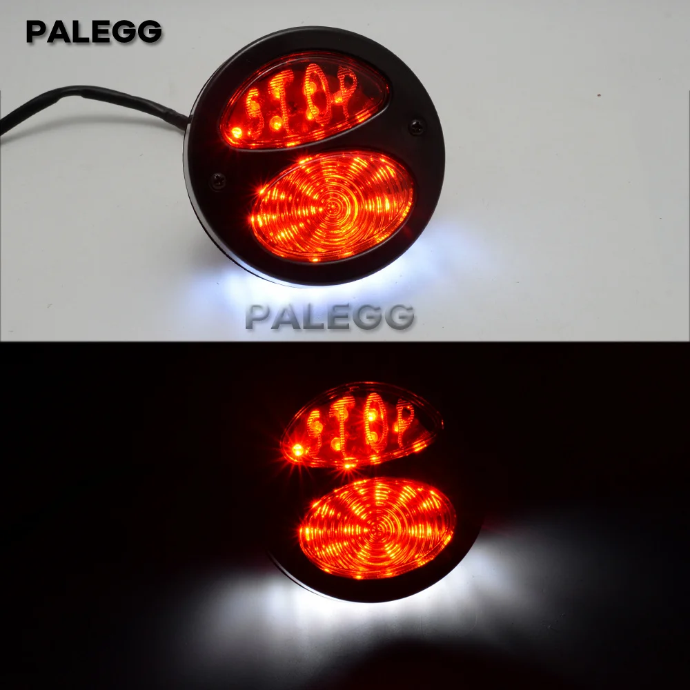 Universal LED Motorcycle Rear Light Running Brake Stop Lamp Aluminum Motorbike Indicator For Cafe Racer