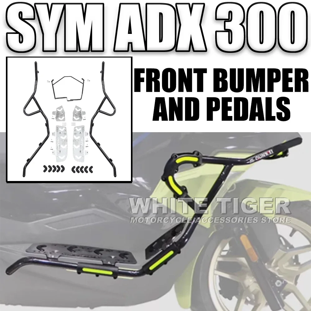 

Motorcycle Front and Rear Bumpers Anti-fall and Anti-collision Bars Tail Box Brackets Rear Shelves FOR SYM ADX 300 300ADX ADX300