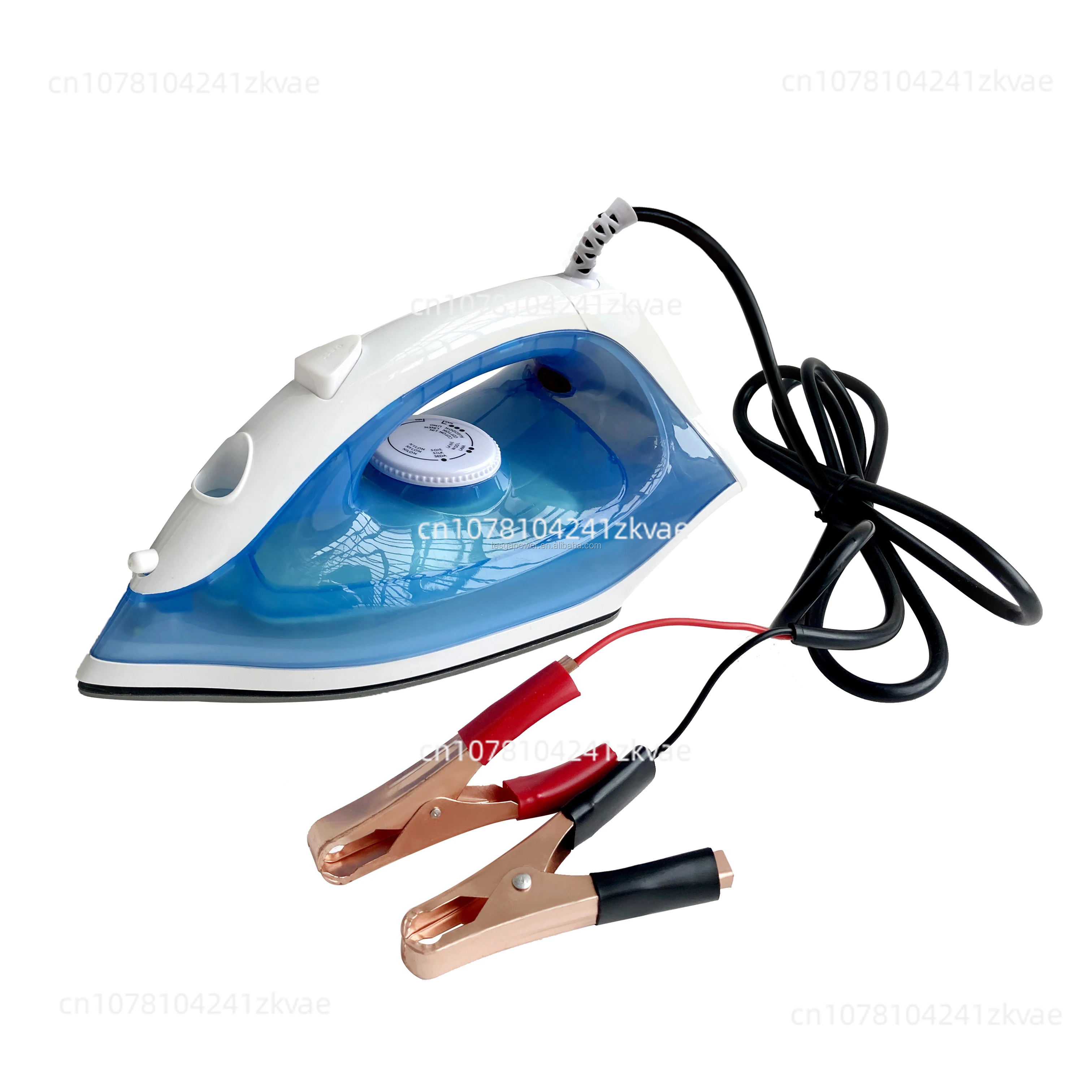 12v clothes iron dc electric spray iron for clothes powered with battery 12v plug Crocodile clip