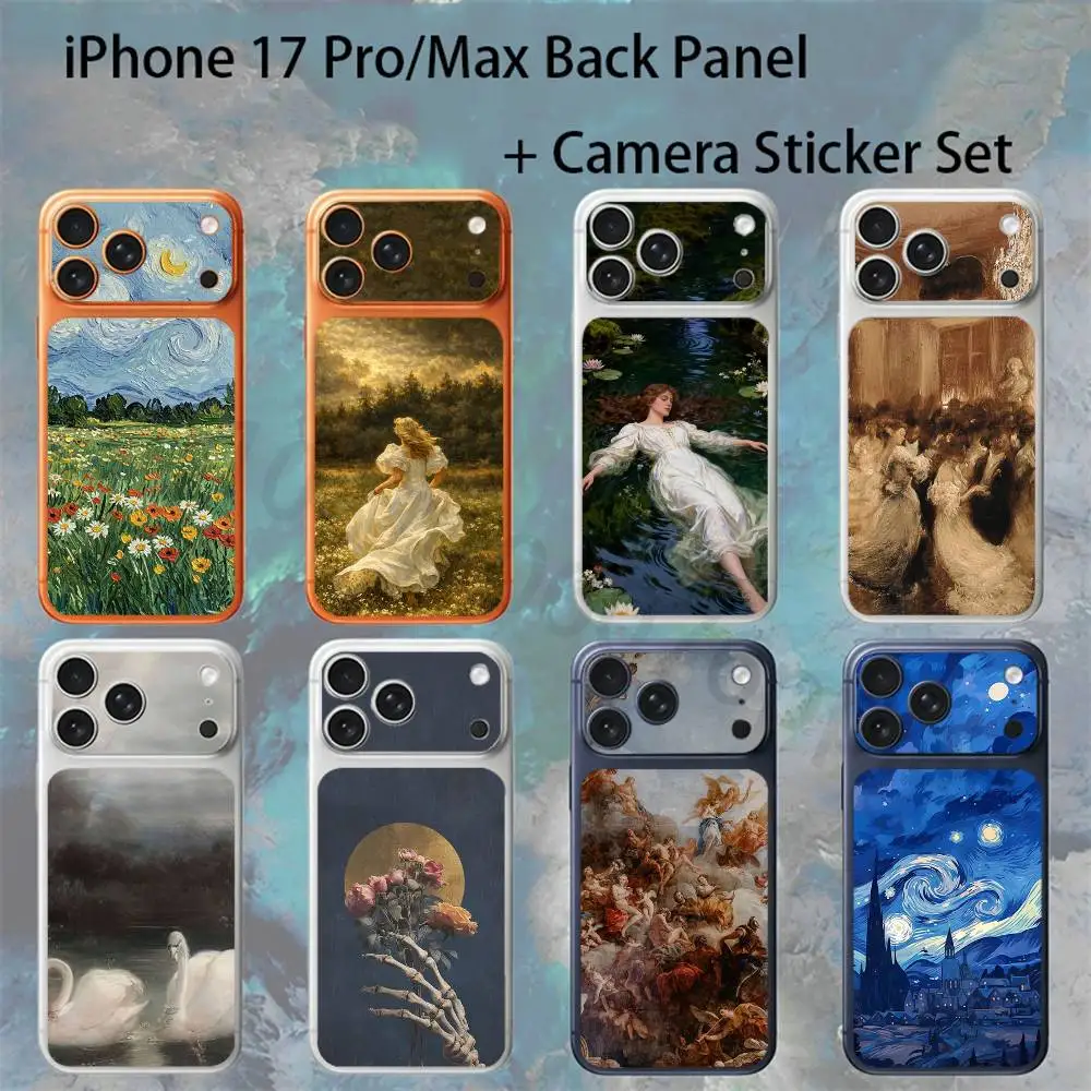 

Classical Aesthetic Art For iPhone 17pro/Max Full body Back Cover Decal Skin Colorful Rear Protective Sticker Film