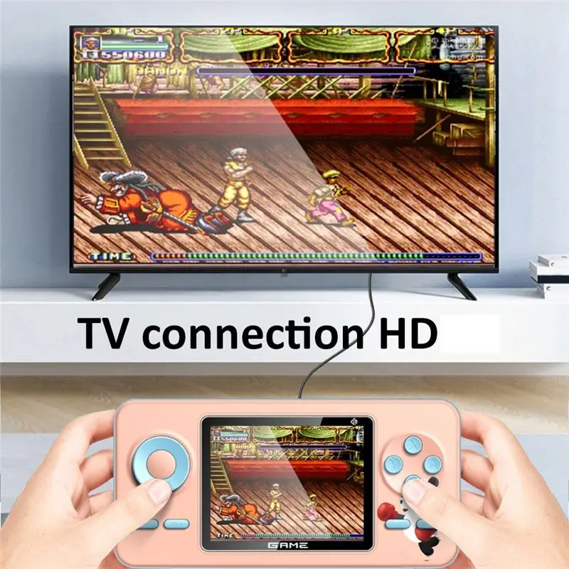 AABFK 520 Games Video Game Console Retro Game Controller 2.4-Inch Screen Handheld Game Player for Kids(B)