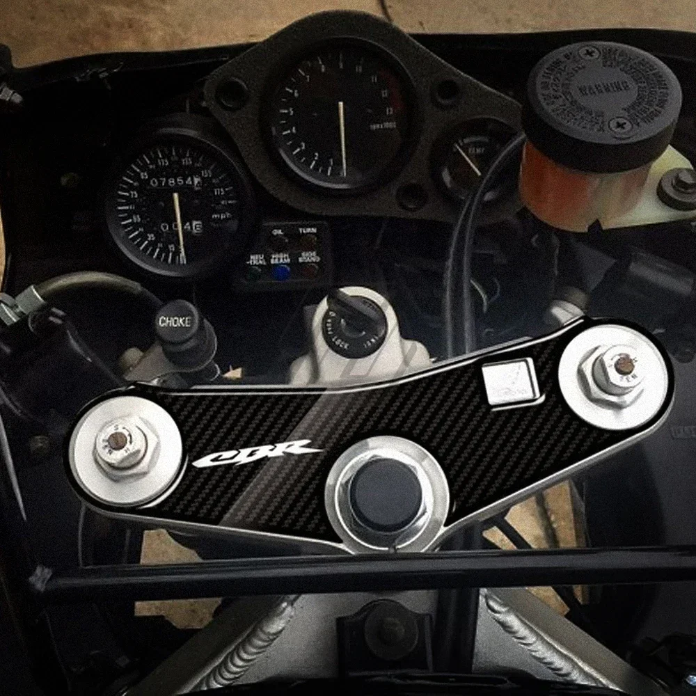3D карбоновый верхний тройной хомут Defender для Honda CBR900 1992-1995, наклейка на переднюю вилку мотоцикла, наклейки на мотоцикл