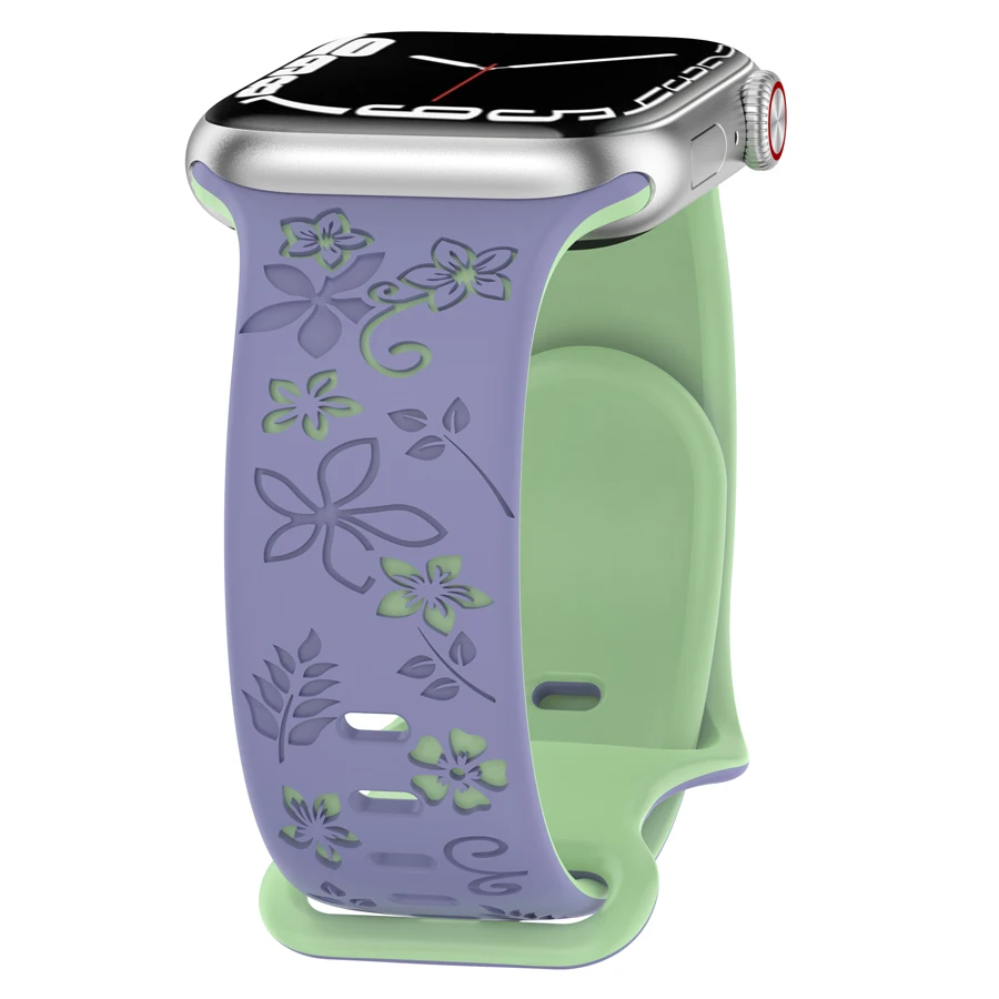 3D Bloemen Sportband voor Apple Watch Bandjes Ultra 2 3 49mm 44mm 45mm 38/40mm 41mm Armband iWatch Serie 11 10 9 8 7 6 5 4 3 SE