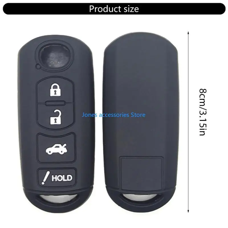 W8KD سيليكون مفاتيح السيارة عن بعد فوب غطاء علبة للبشرة المطاطية الناعمة 4 زر ل 2 3 6 Demio Atenza Axela CX5 CX-3 CX7 CX-9