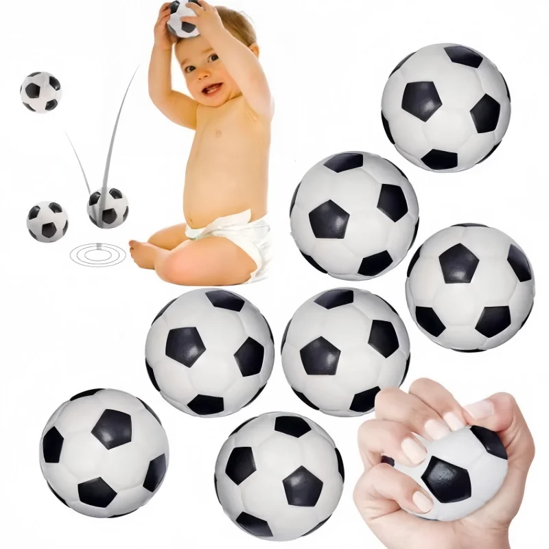 

12Pcs Sponge Football Pressure Ball Toys Party Gift Foam Squeeze Sport Ball To Alleviate Stress Toys Birthday Party Decorations