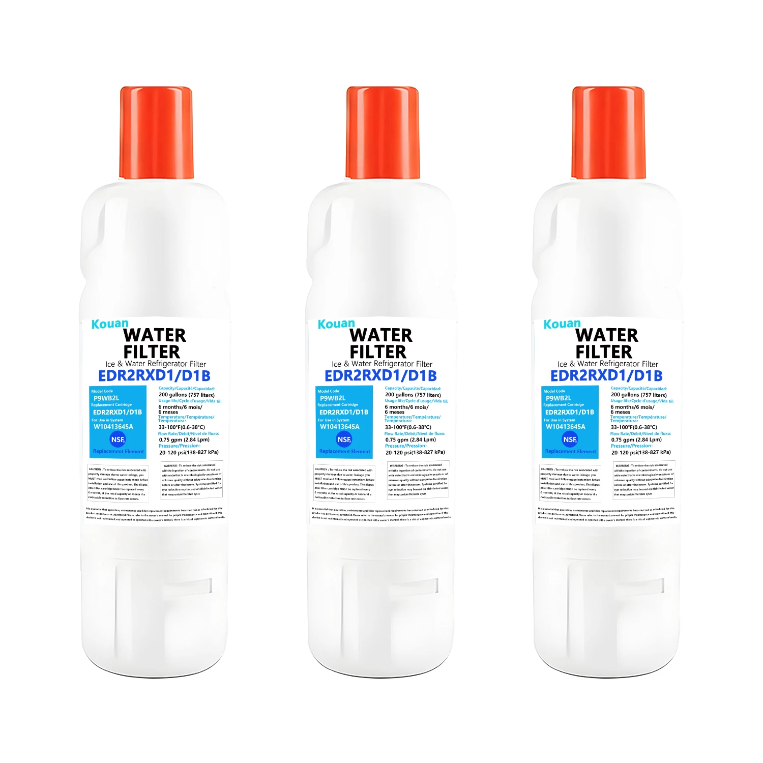 

Refrigerator Water Filter Replacement for EDR2RXD1 W10413645A W10238155 Compatible with Kenmore KitchenAid Amana