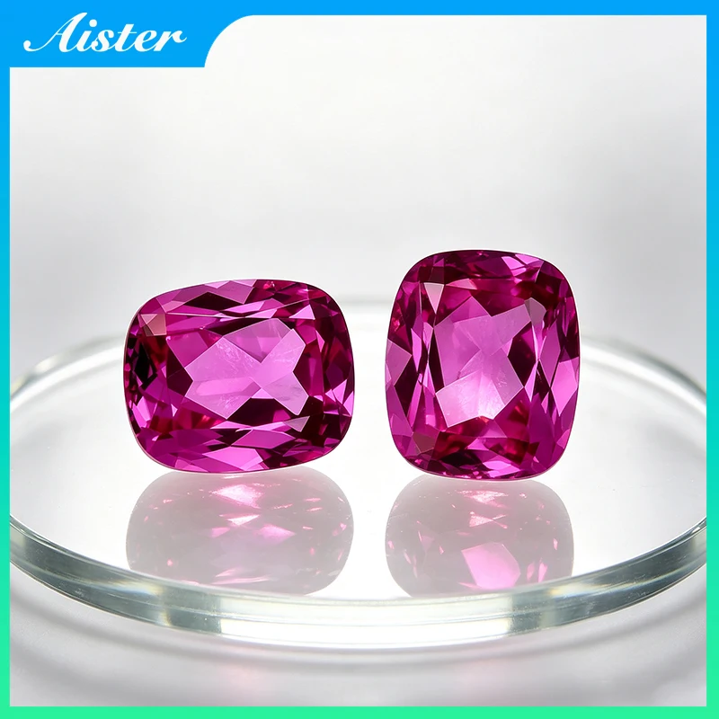 Lab Grown Hot Pink Sapphire L-Cushion Cut Loose Gemstone AGL Certified for Jewelry Making